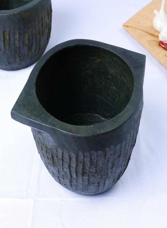 80's Cookware أواني طهي من حجر الصابون من ثمانينيات القرن الماضي - كالشاتي (متوسط) - معالج (1.5 لتر) - Image 4